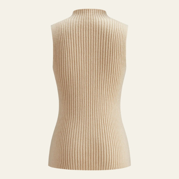 The Capri Ribbed Sleeveless Turtleneck
