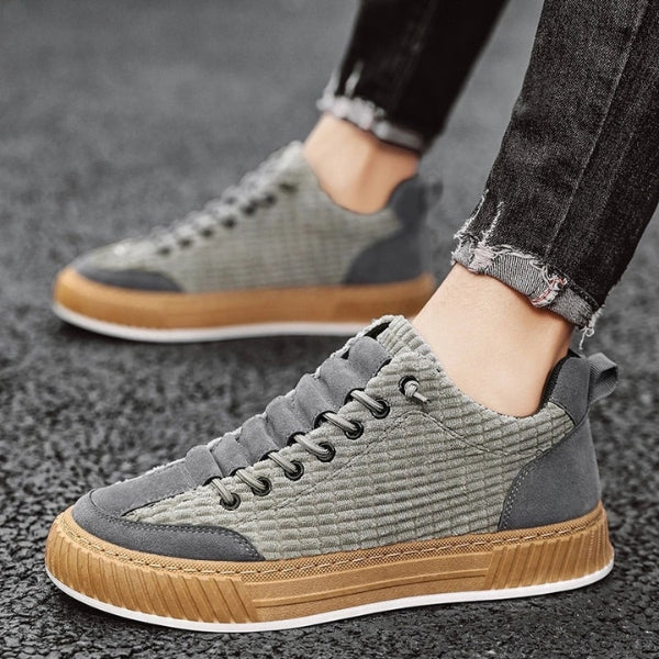 The Urban Textured-Lace Court Sneakers