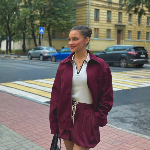 The Vienna Burgundy Jacket