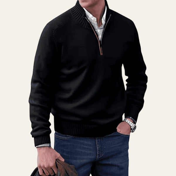 The Hudson Half-Zip Knit Sweater