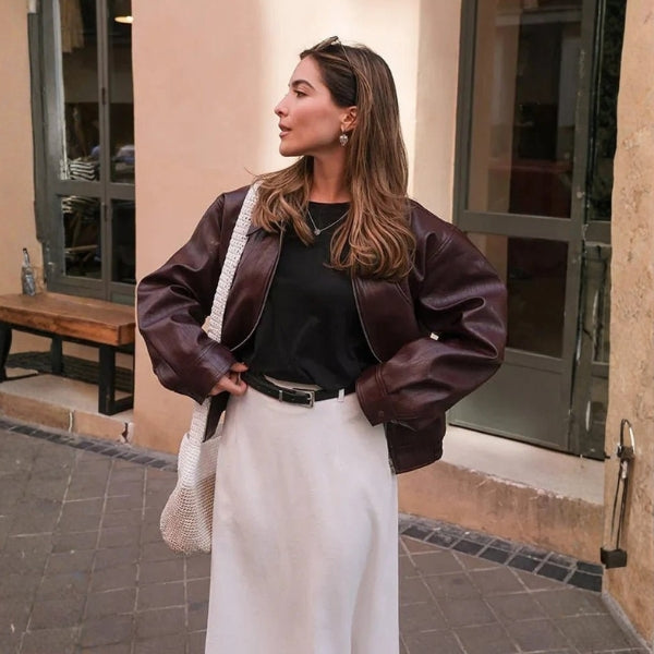 The Soho Zip-Front Leather Jacket