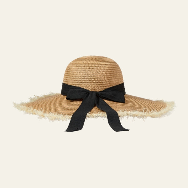 The Riviera Frayed-Edge Straw Hat