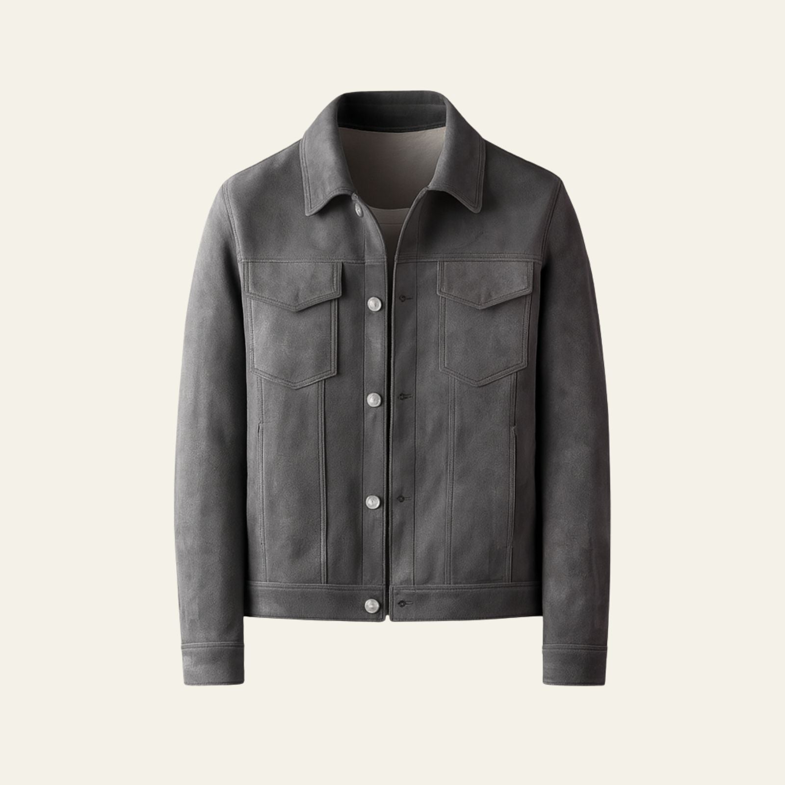 The Vienna Stretch Suede Lapel Jacket