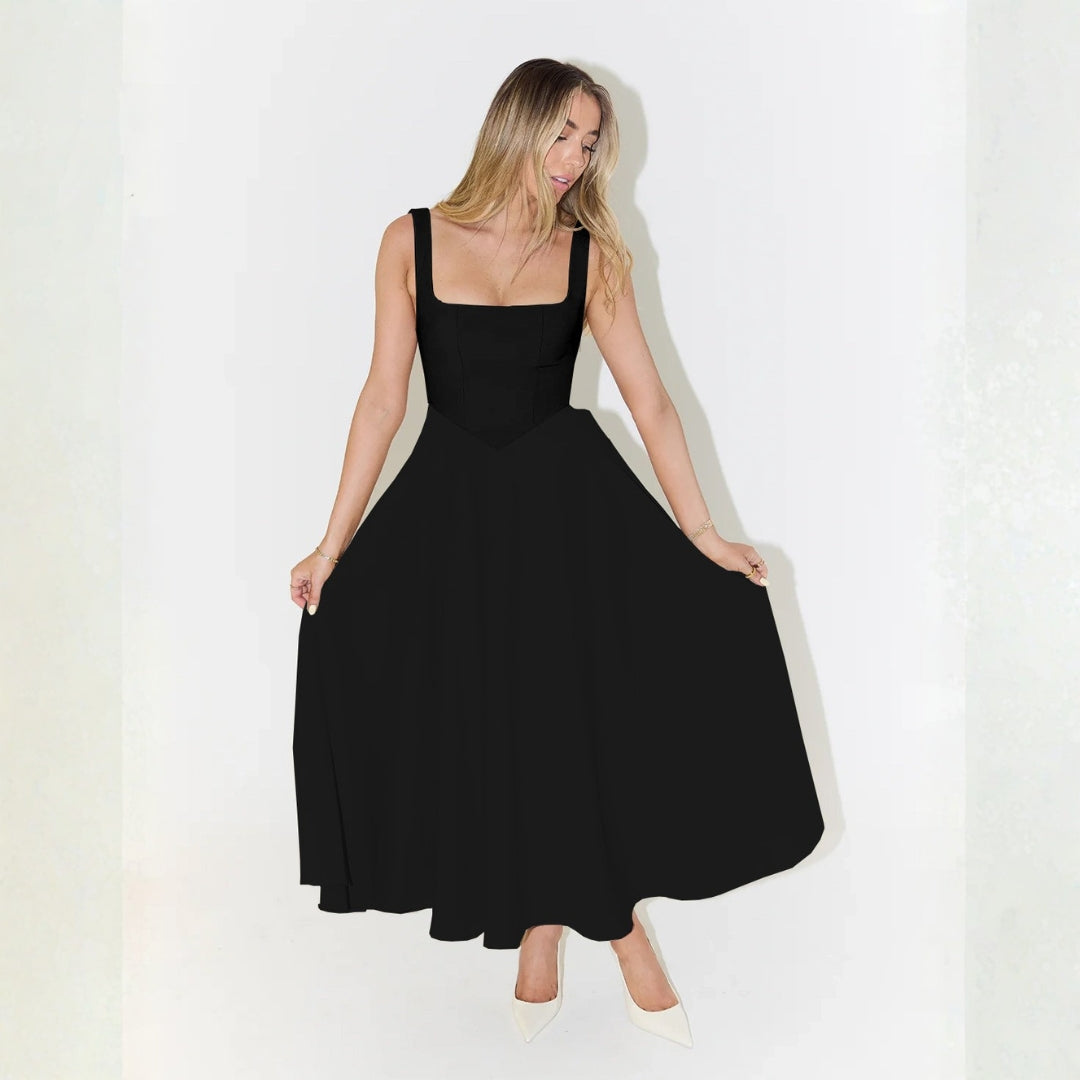 The Amalfi Square-Neck Midi Dress