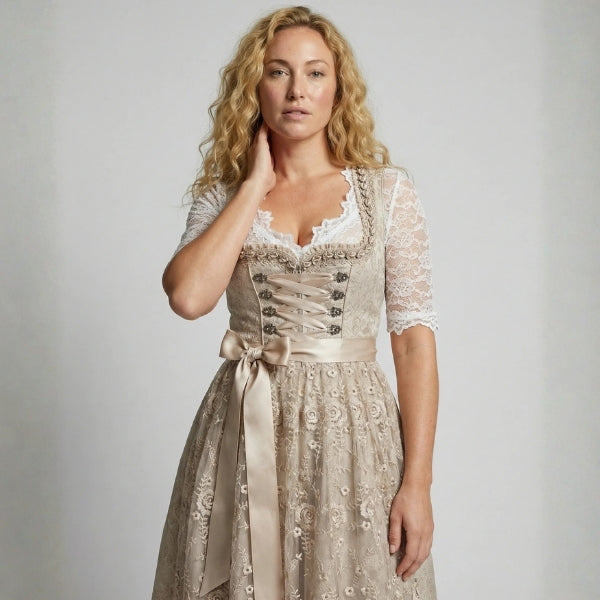 The Salzburg Lace-Up Midi Dress