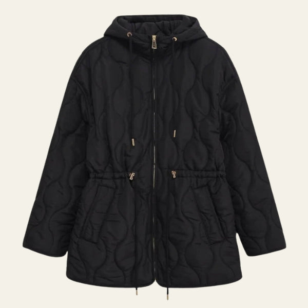 The Aspen Hooded Quilted Drawstring Jacket
