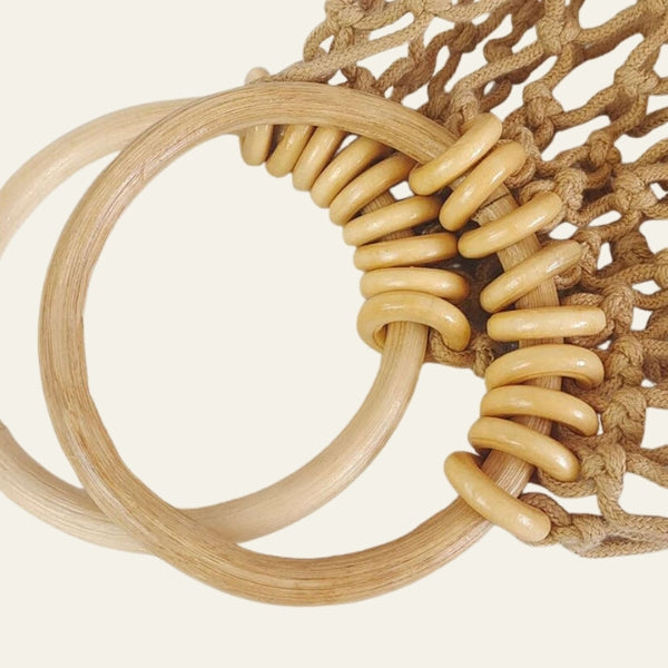 The Sorrento Macramé Ring-Handle Bag
