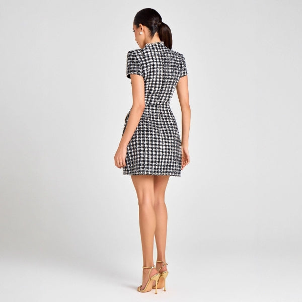 The Manhattan Pearl-Trim Tweed Mini Dress