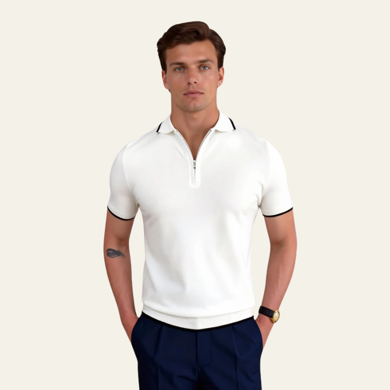 The Monaco Half-Zip Polo Shirt