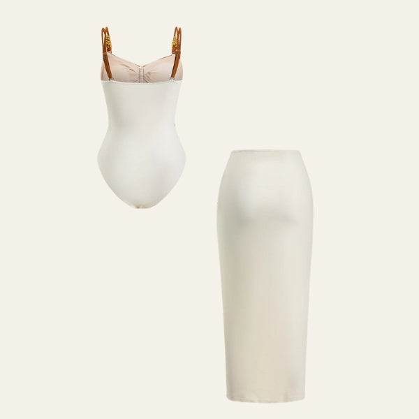 The Riviera Beaded Cut-Out Swimsuit Set