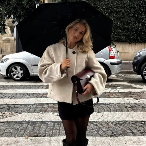 The Zurich One-Button Cocoon Coat