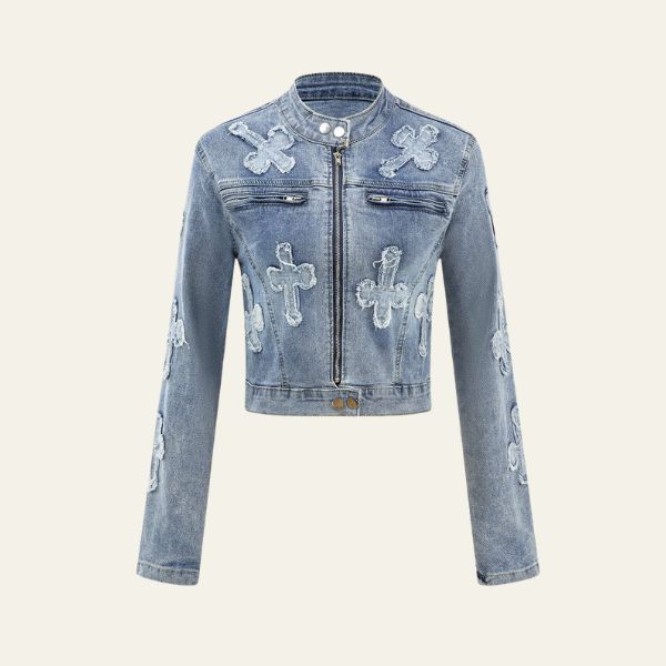 Crosstown Denim Jacket And Skirt Set