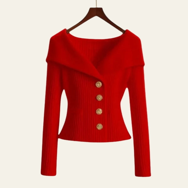 The Kensington Ribbed Button-Up Sweater