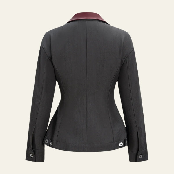 The Verona Contrast-Collar Zip Jacket