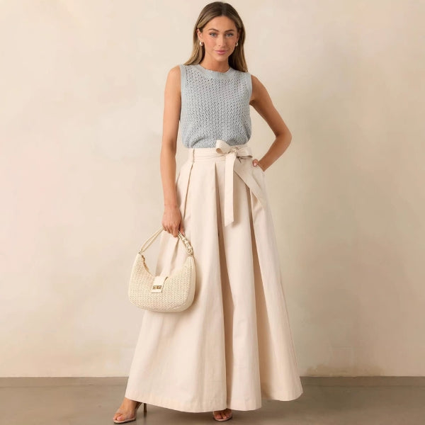 The Capri Belted Wide-Leg Trousers