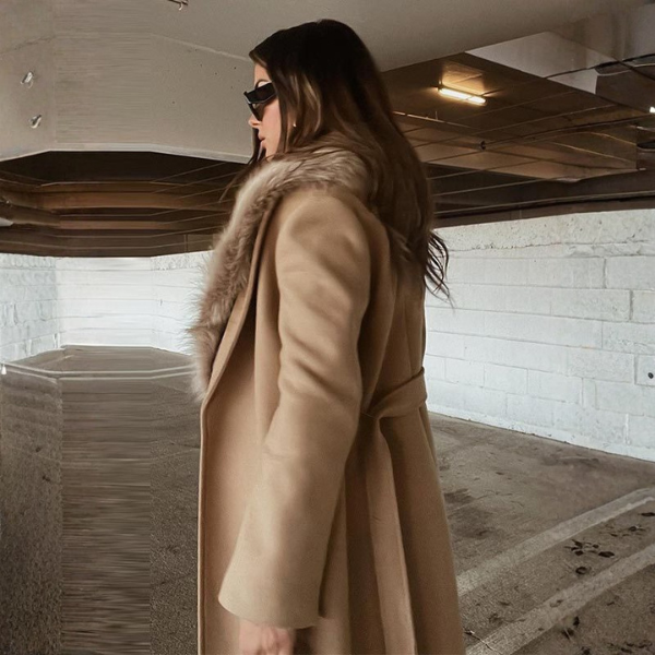 The Sienna Faux-Fur Collar Wrap Coat