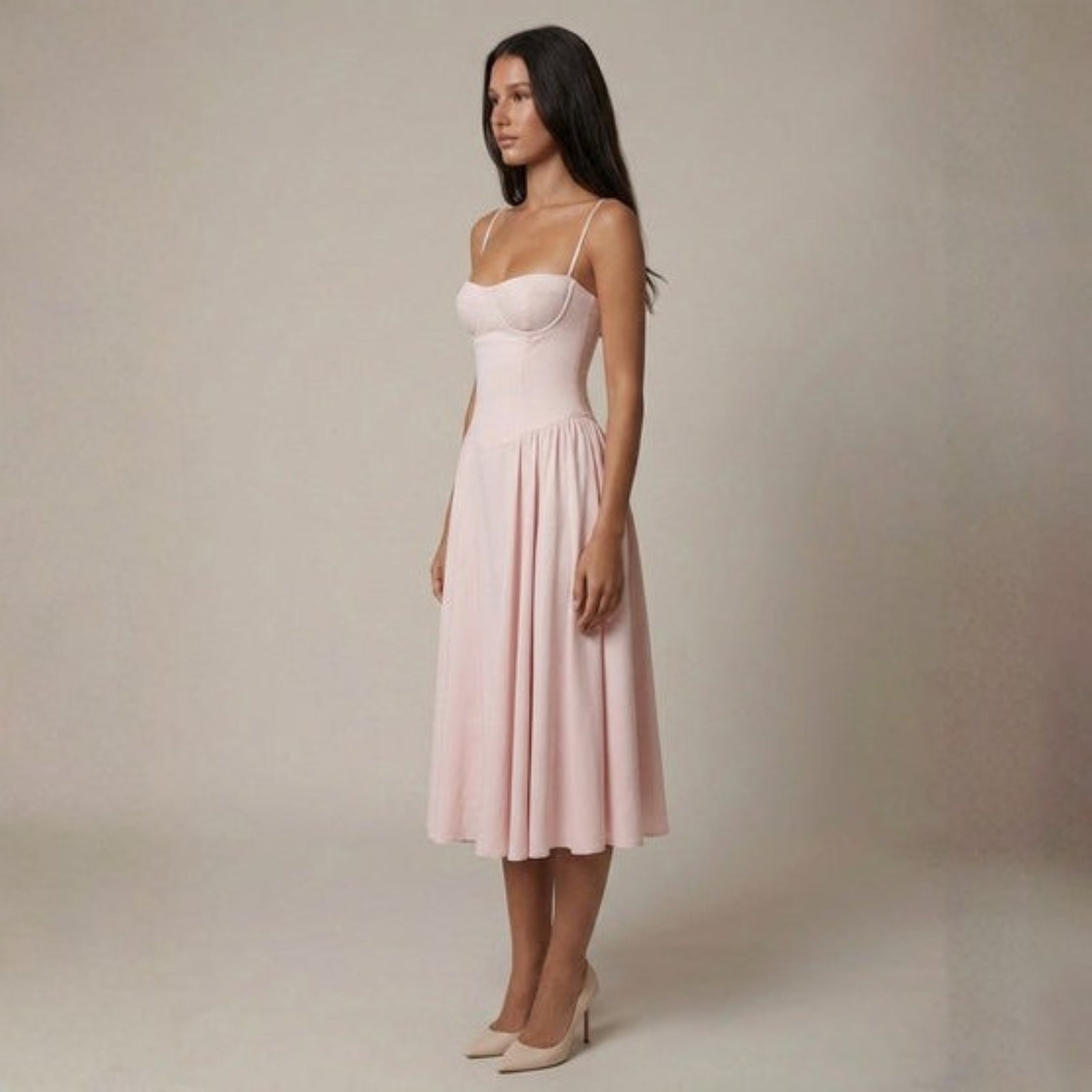The Sorrento Bustier Pleated Dress