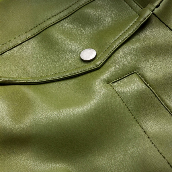 The Verona Olive Leather Bomber