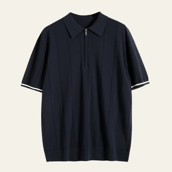The Riviera Zip-Front Ribbed Polo
