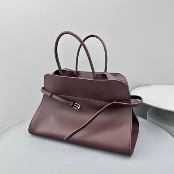 The Verona Belted Top-Handle Tote Bag