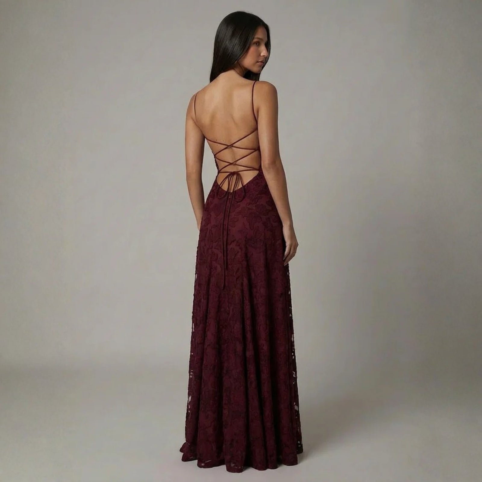 The Verona Lace-Up Back Maxi Dress