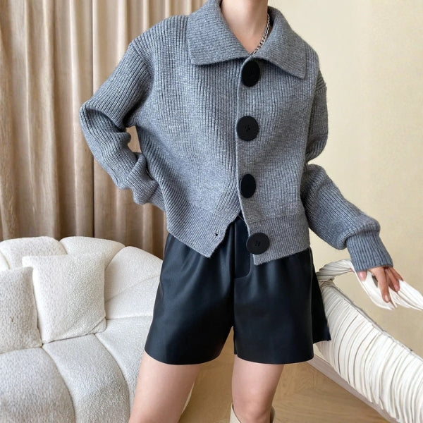 The Verona Oversized Button Knit Cardigan