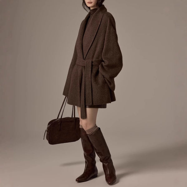 The Aspen Belted Wrap Coat