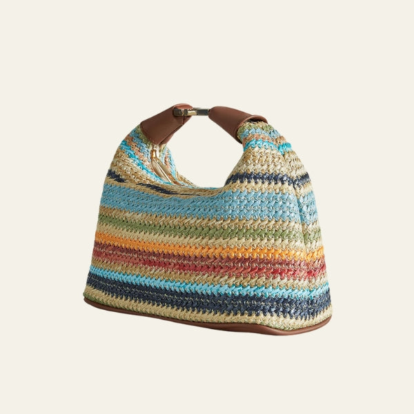 The Riviera Multi-Stripe Hobo Bag