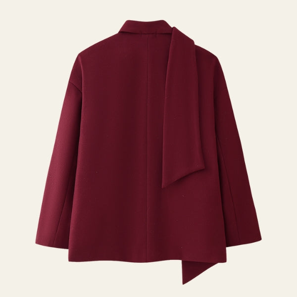 The Florence Scarf-Detail Short Coat