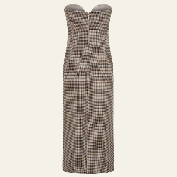 The Vienna Strapless Evening Midi Dress