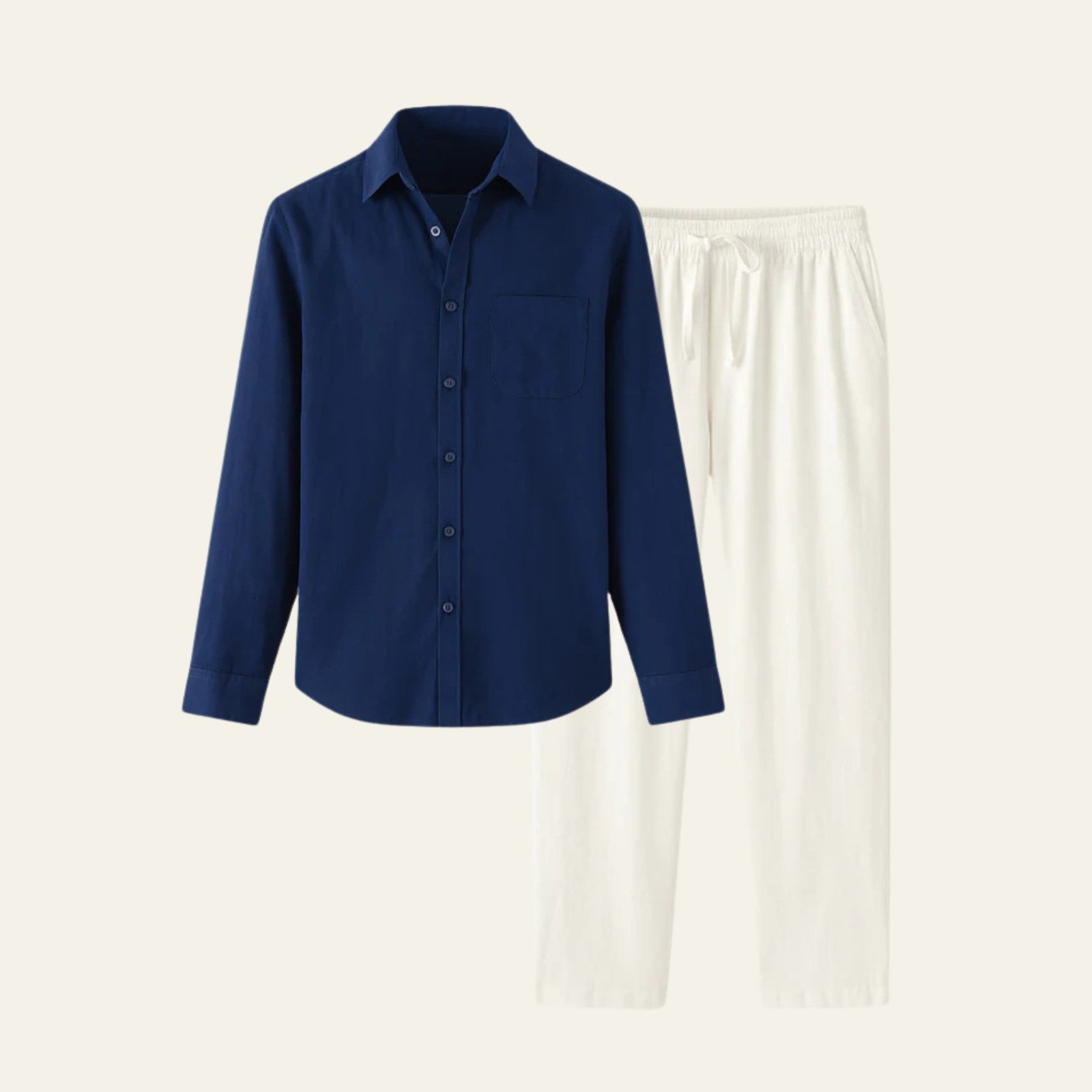 The Atlas Linen Set White