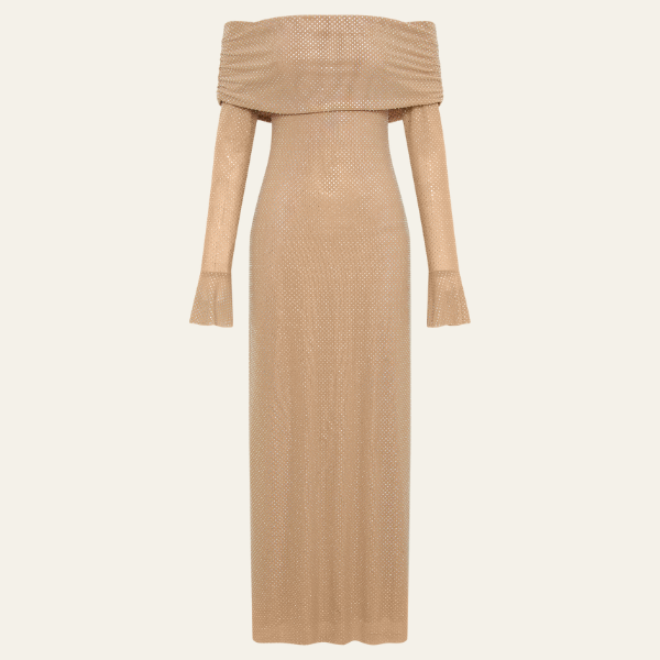 The Lisbon Off-Shoulder Evening Maxi Dress