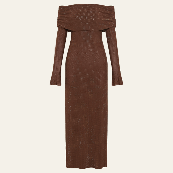 The Lisbon Off-Shoulder Evening Maxi Dress