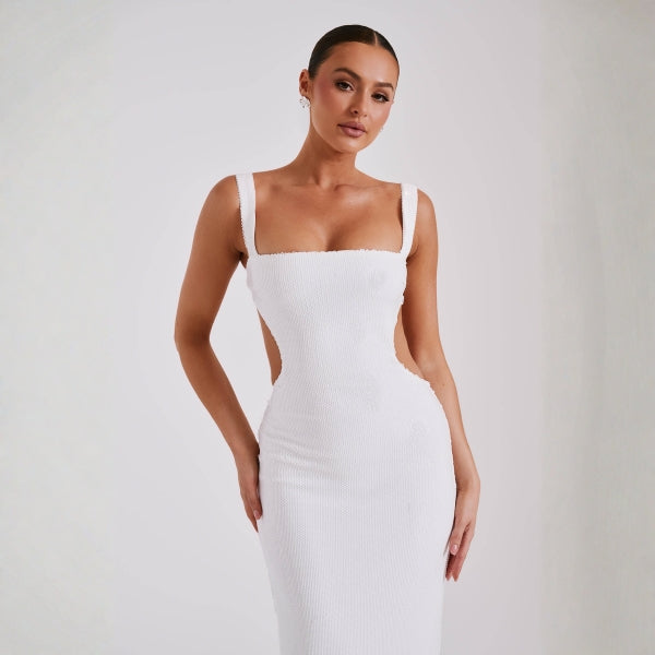 The Capri Cutout-Sequin Maxi Dress