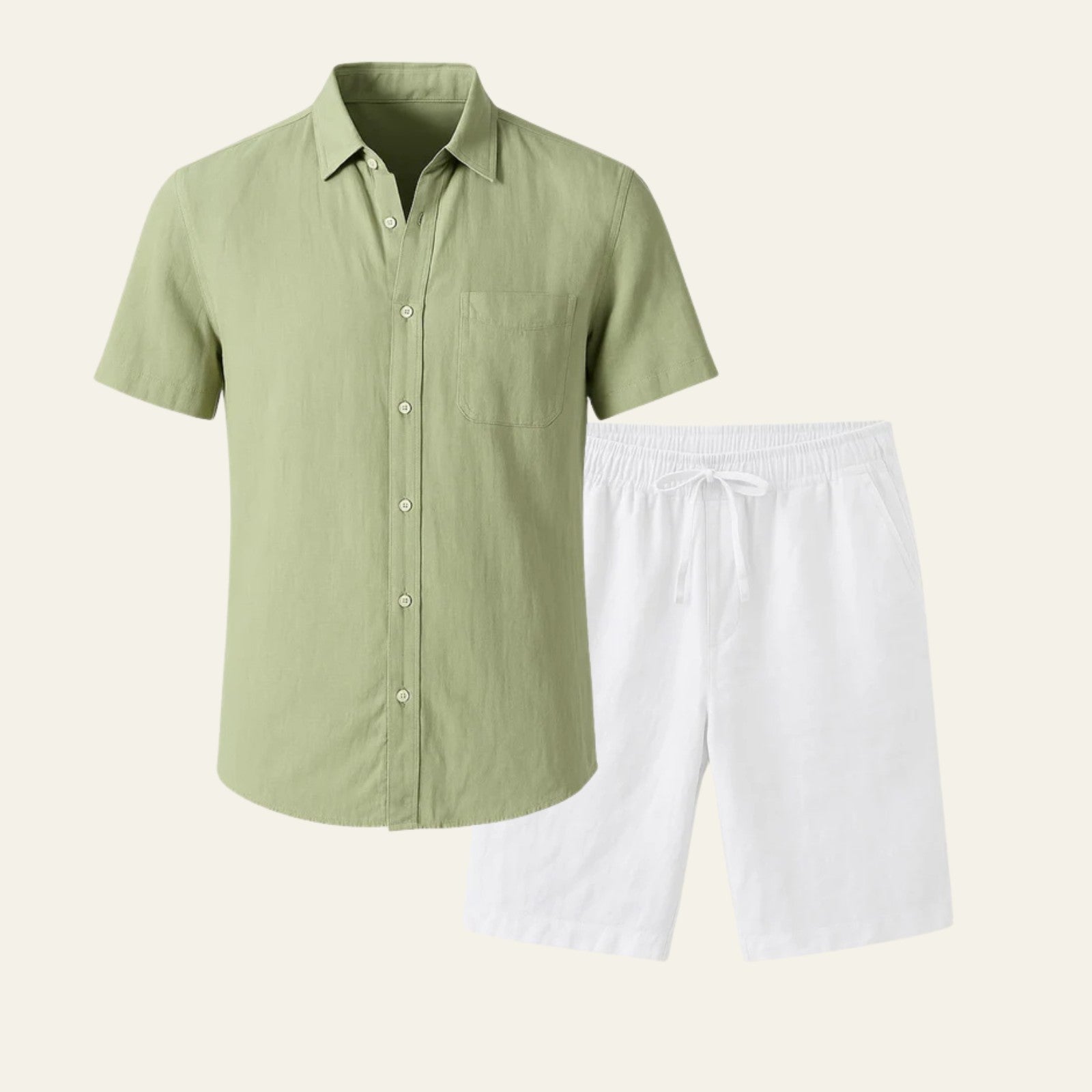 The Riviera Linen Set White