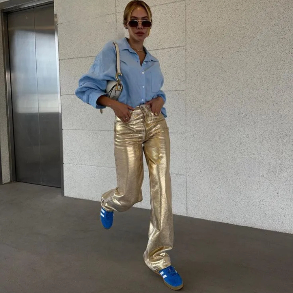 The Milan Metallic Jeans