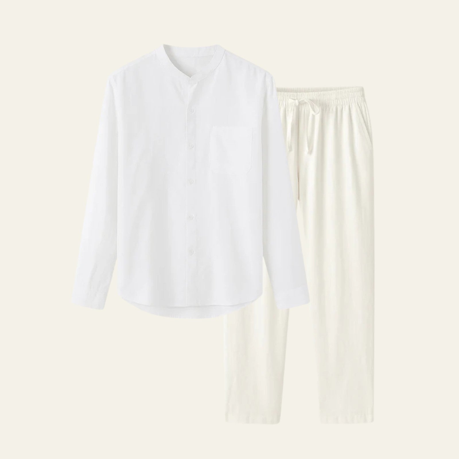 The Atlas Linen Set White