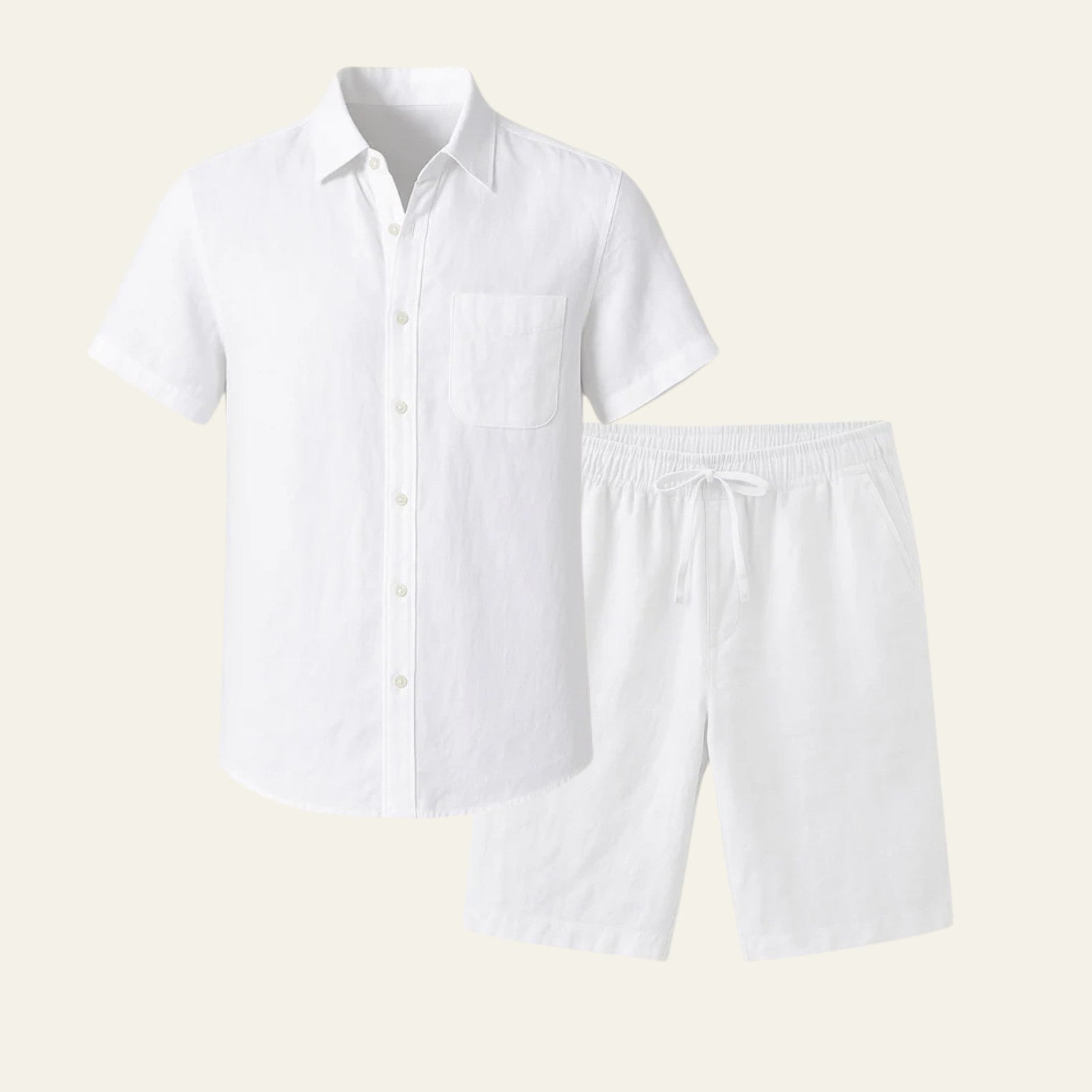 The Riviera Linen Set White