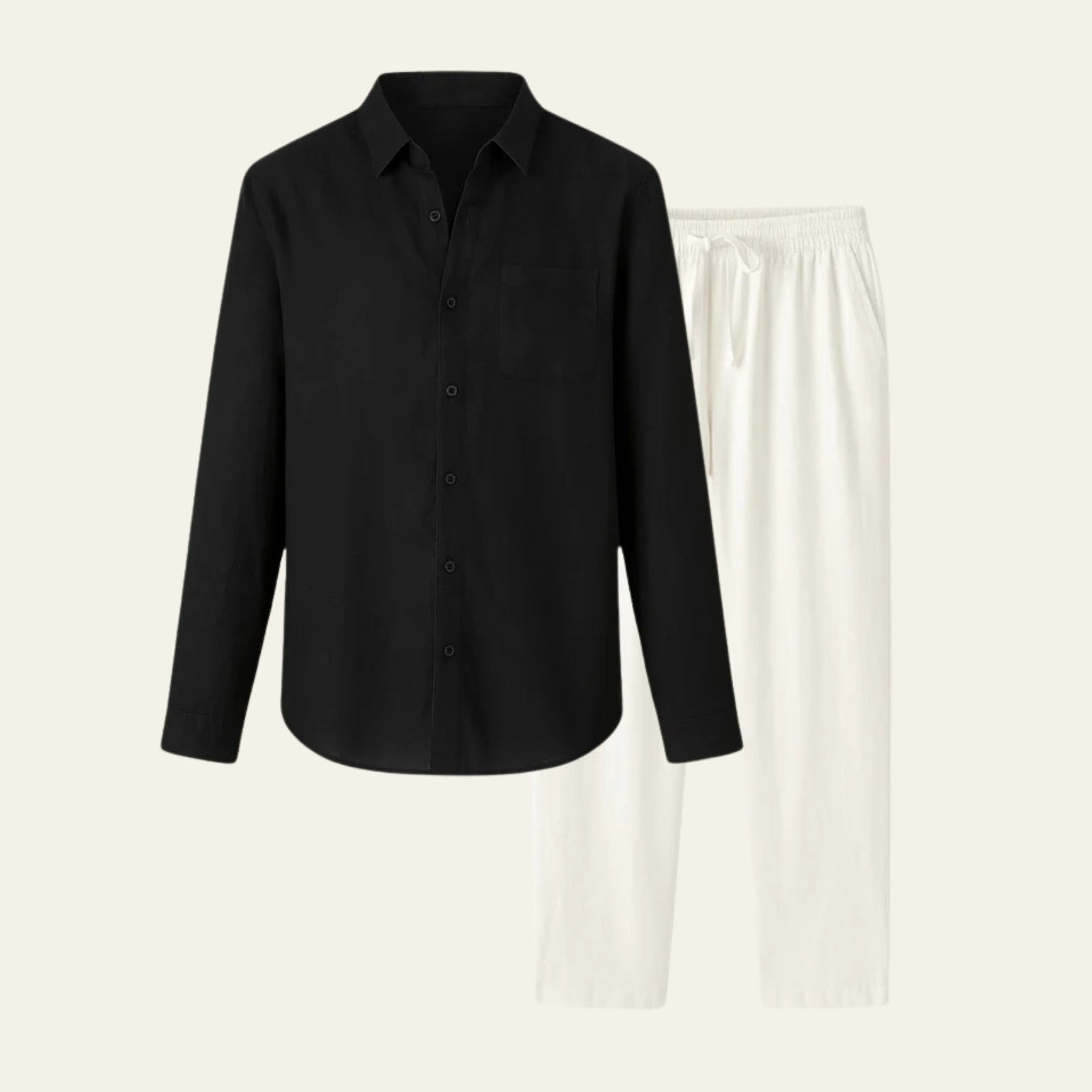 The Atlas Linen Set White