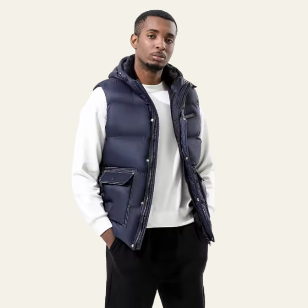 The Hudson Quilted Hooded Puffer Vest