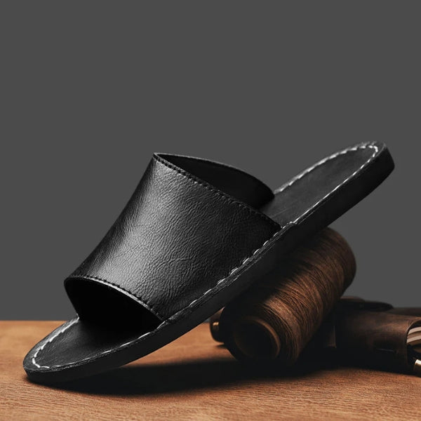The Riviera Contrast-Stitch Slides