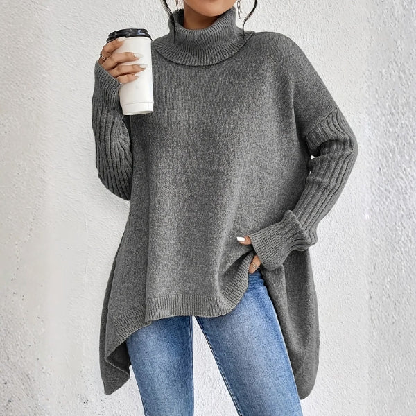 The Aspen Ribbed Turtleneck Oversized Sweater