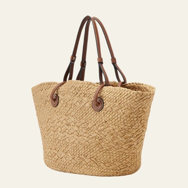 The Sorrento Double-Strap Straw Tote