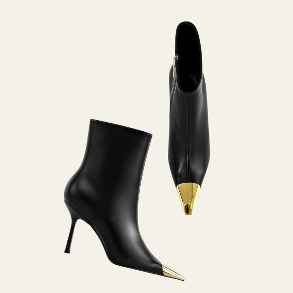 The Kyoto Metal-Cap Stiletto Boots