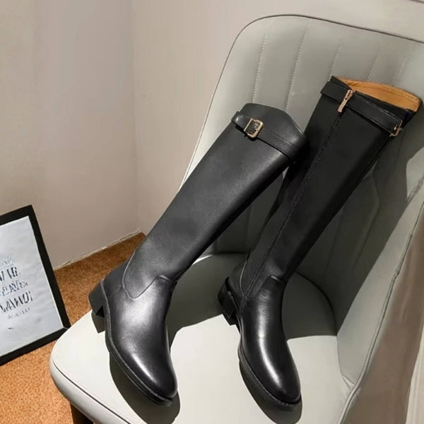 The Florence Buckle Knee-High Boots