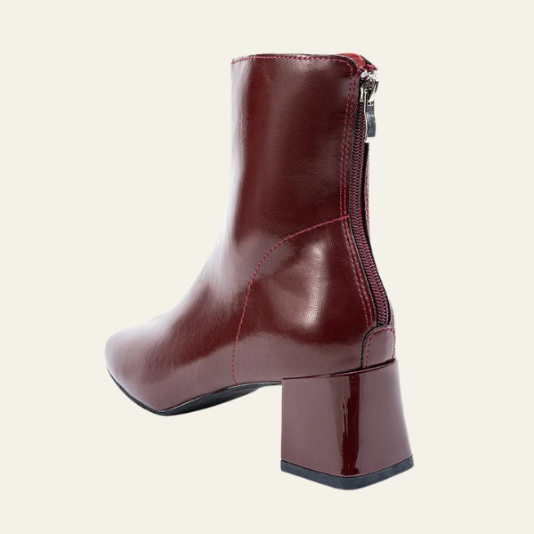 The Milan Zip-Back Block Heel Boots