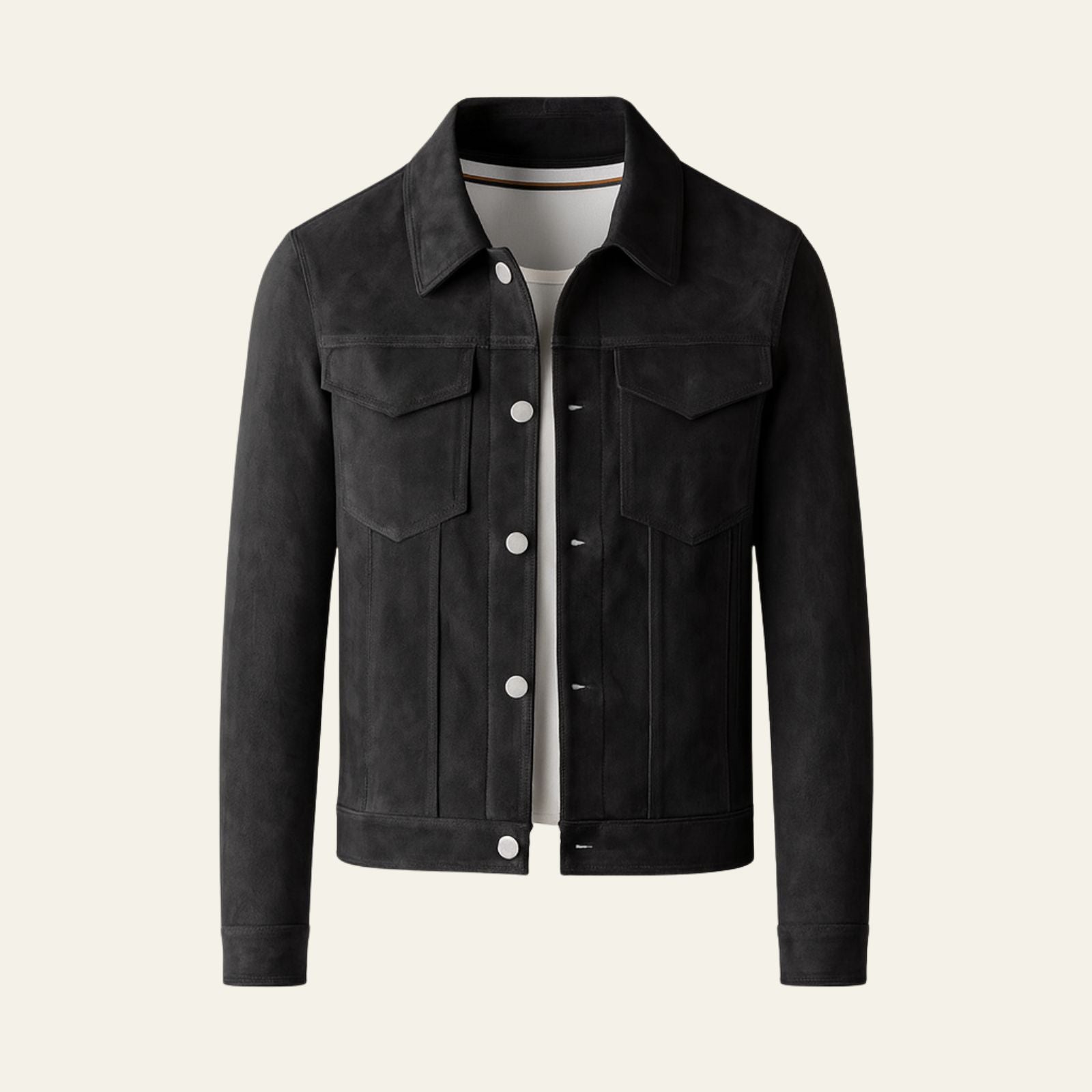 The Vienna Stretch Suede Lapel Jacket