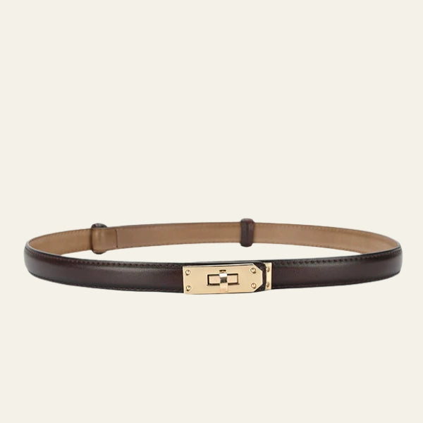 The Antibes Leather Turn-Lock Belt