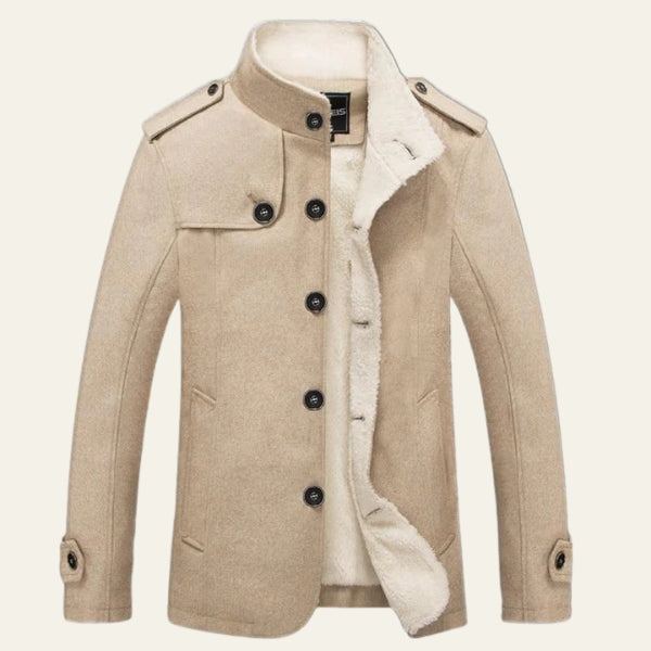 The Oslo Shearling Military Coat