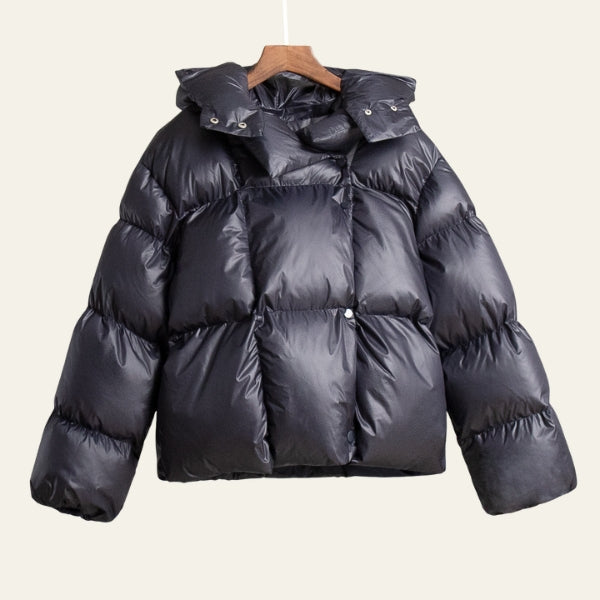 The Aspen Cropped Hooded Puffer Jacket